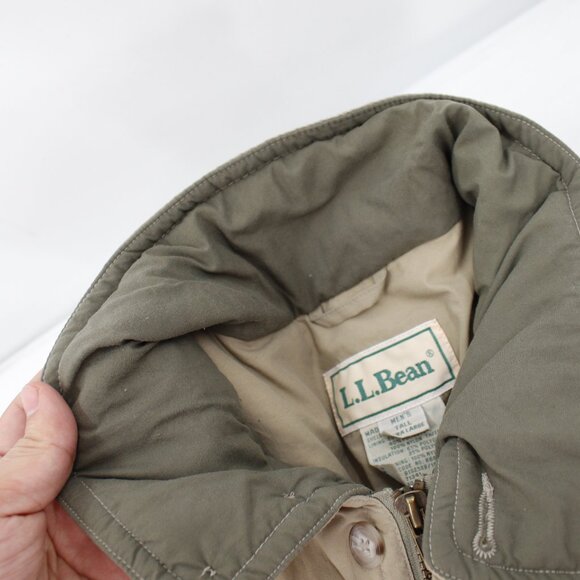 LL bean Jacket Men XLT Parka Khaki Gore-Tex Full Zip hooded insulated chore coat - Picture 10 of 16